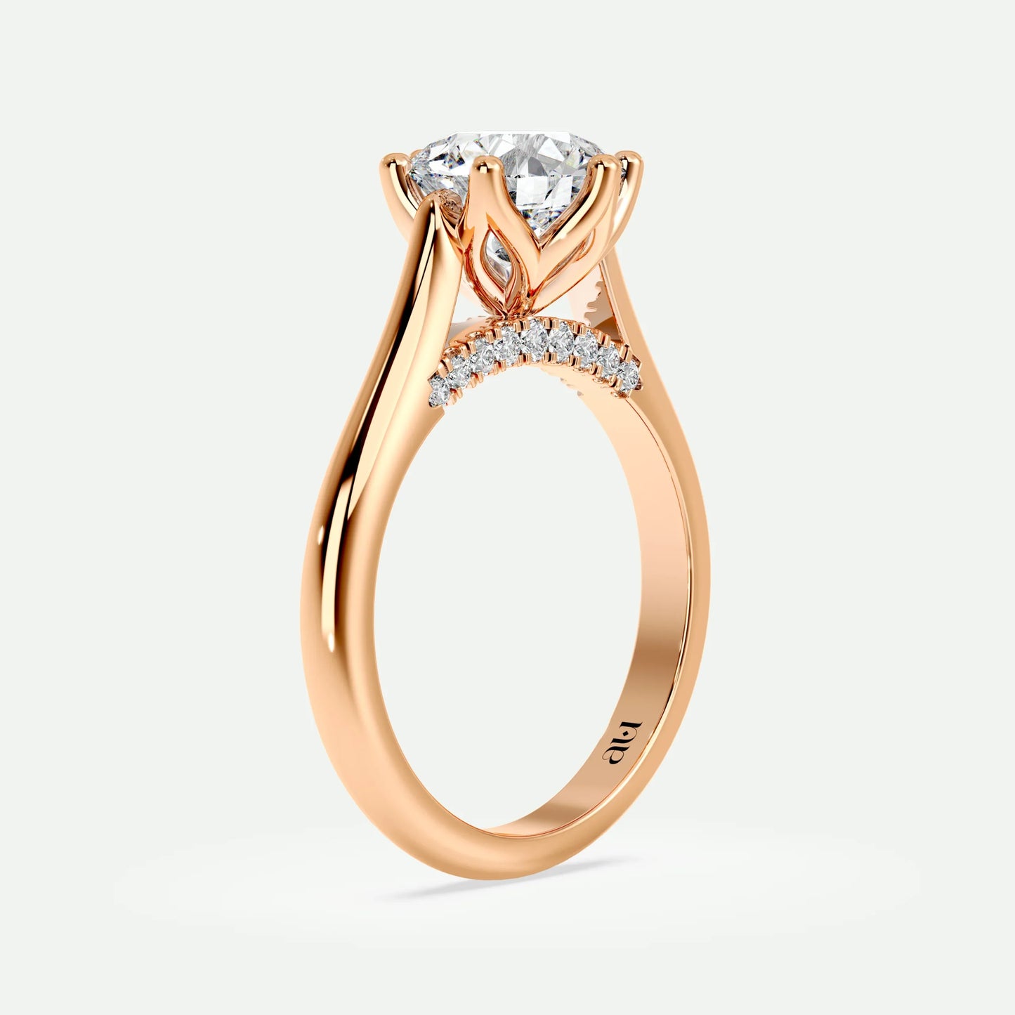 Round - Silver (Rose Gold)