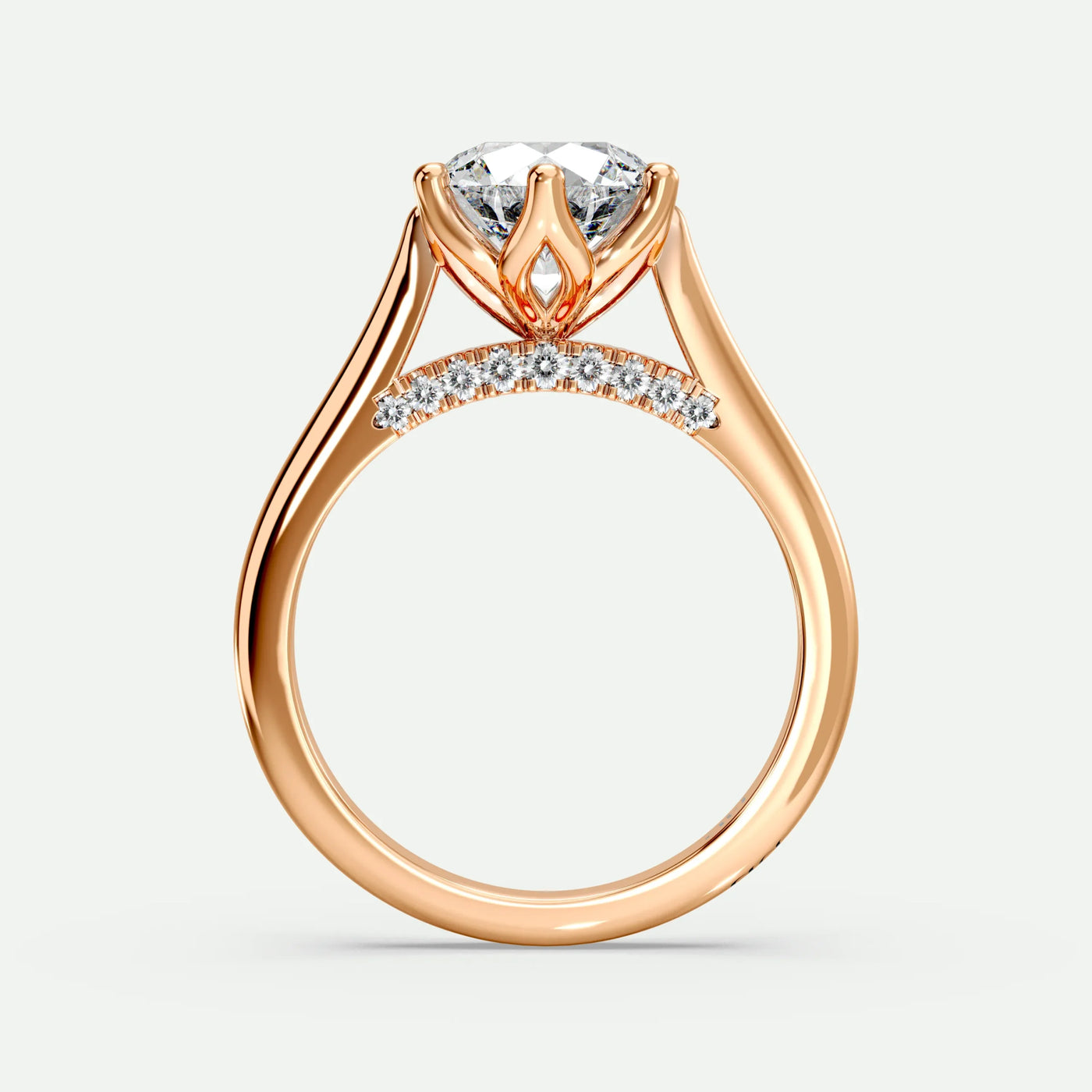 Round - Silver (Rose Gold)